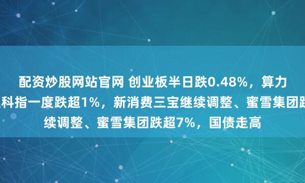 配资炒股网站官网 创业板半日跌0.48%，算力概念延续反弹，恒科指一度跌超1%，新消费三宝继续调整、蜜雪集团跌超7%，国债走高