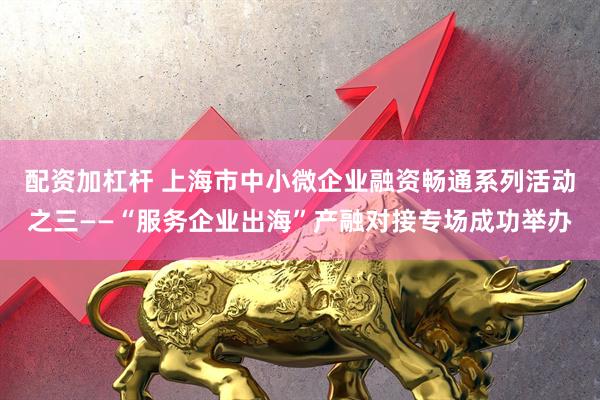 配资加杠杆 上海市中小微企业融资畅通系列活动之三——“服务企业出海”产融对接专场成功举办
